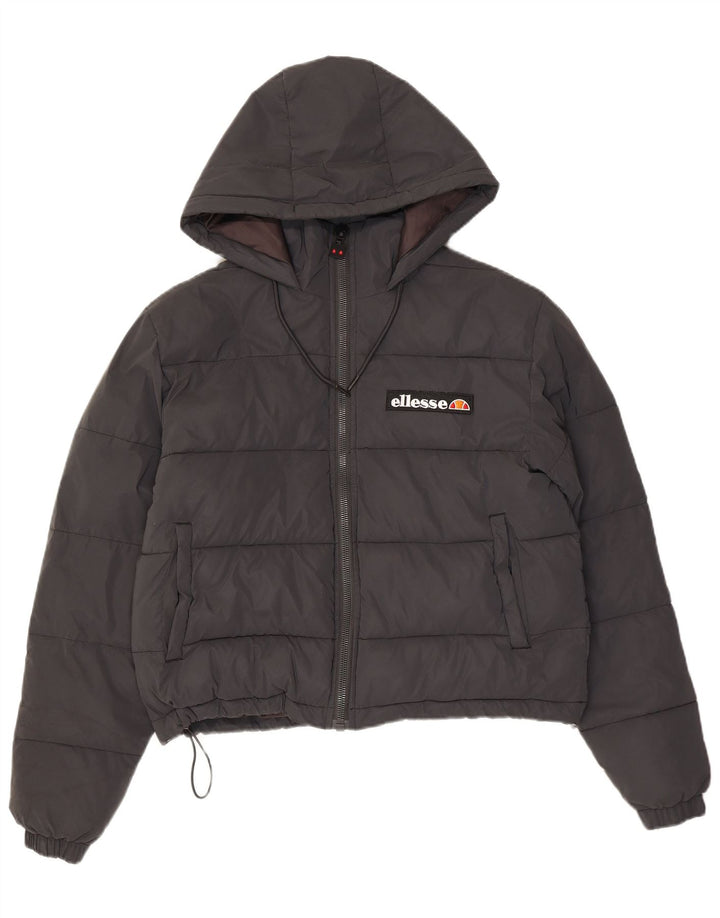 Ellesse Γυναικείο μπουφάν με κουκούλα UK 14 Medium Black Nylon