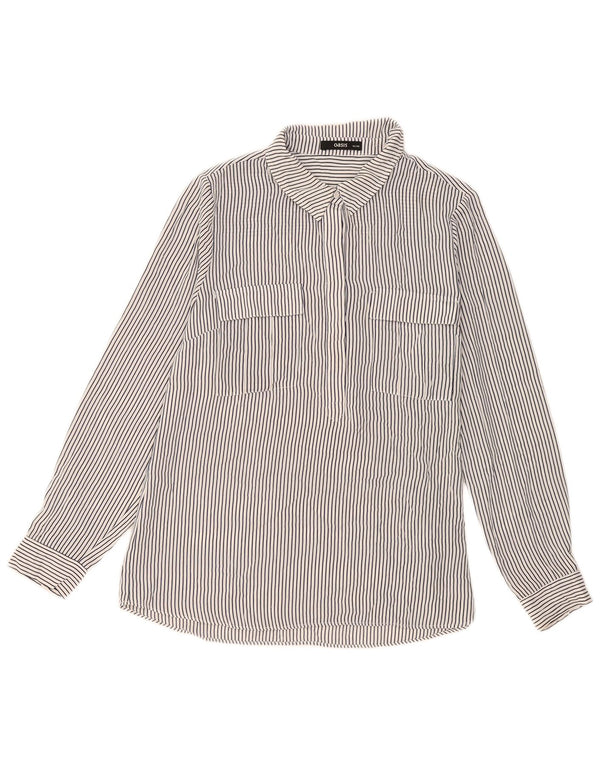 Γυναικείο πουλόβερ μπλούζα Oasis UK 14 Large White Pinstripe Polyester
