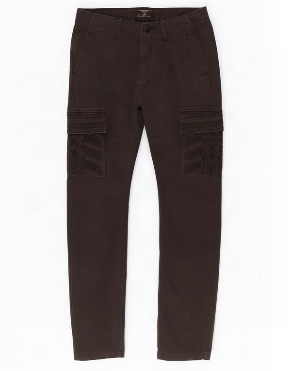 Γυναικείο Slim Cargo Παντελόνι Superdry W24 L30 Μαύρο βαμβακερό