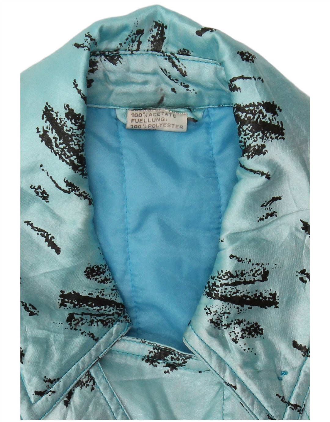 Vintage Ανδρικό Abstract Pattern Windbreaker Jacket UK 36 Small Blue