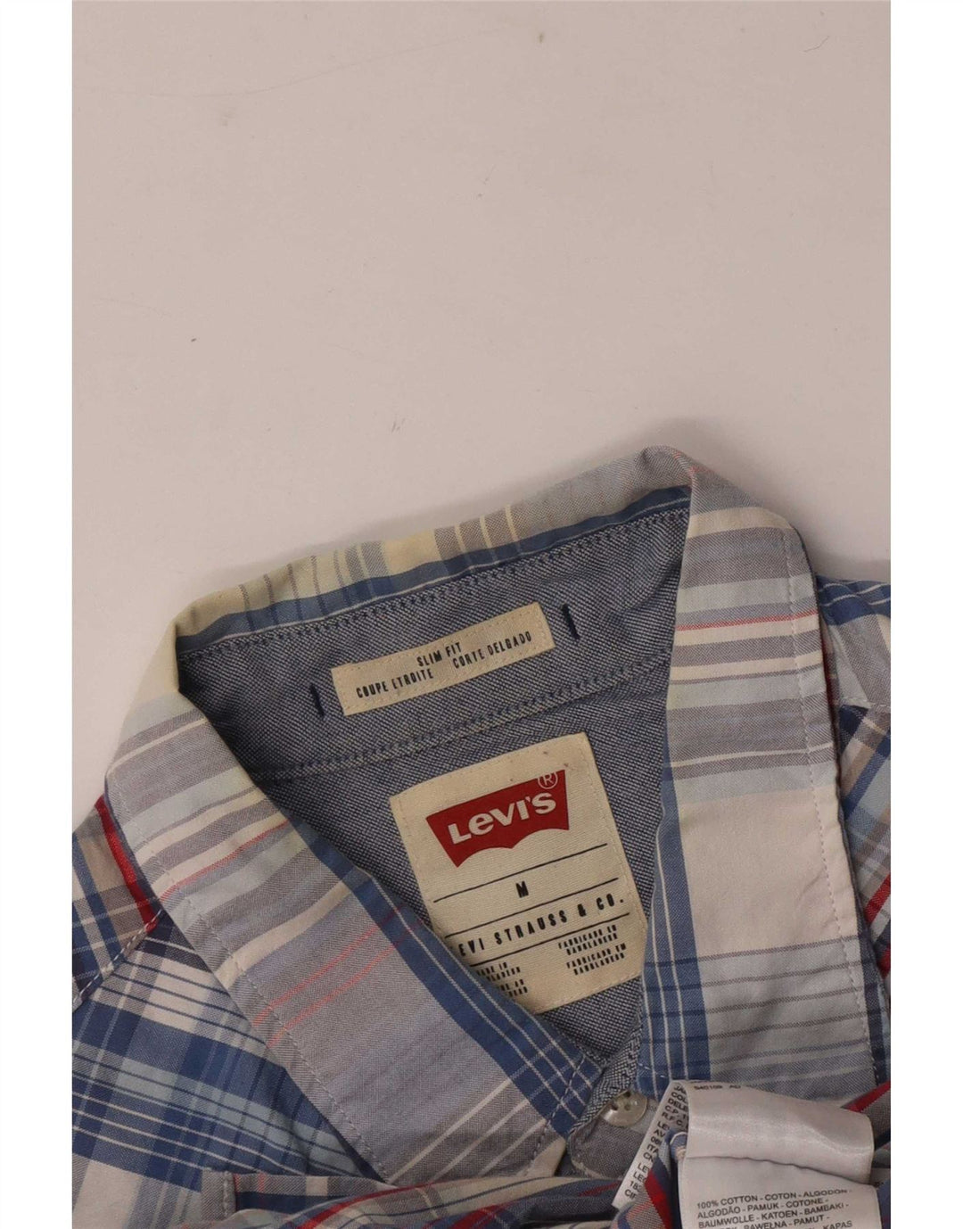Ανδρικό πουκάμισο Levi's Slim Fit Medium Blue Check Cotton