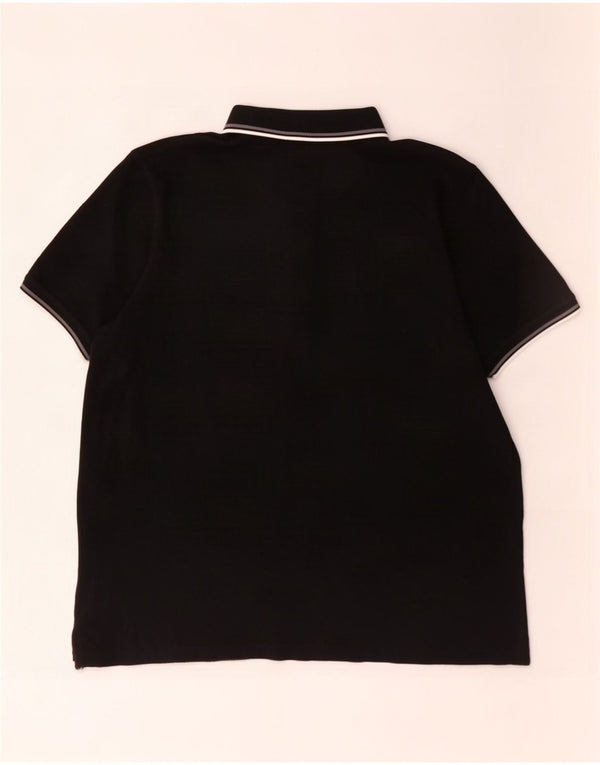 Pierre Cardin Mens Regular Fit Polo Shirt 4XL Black Striped Cotton