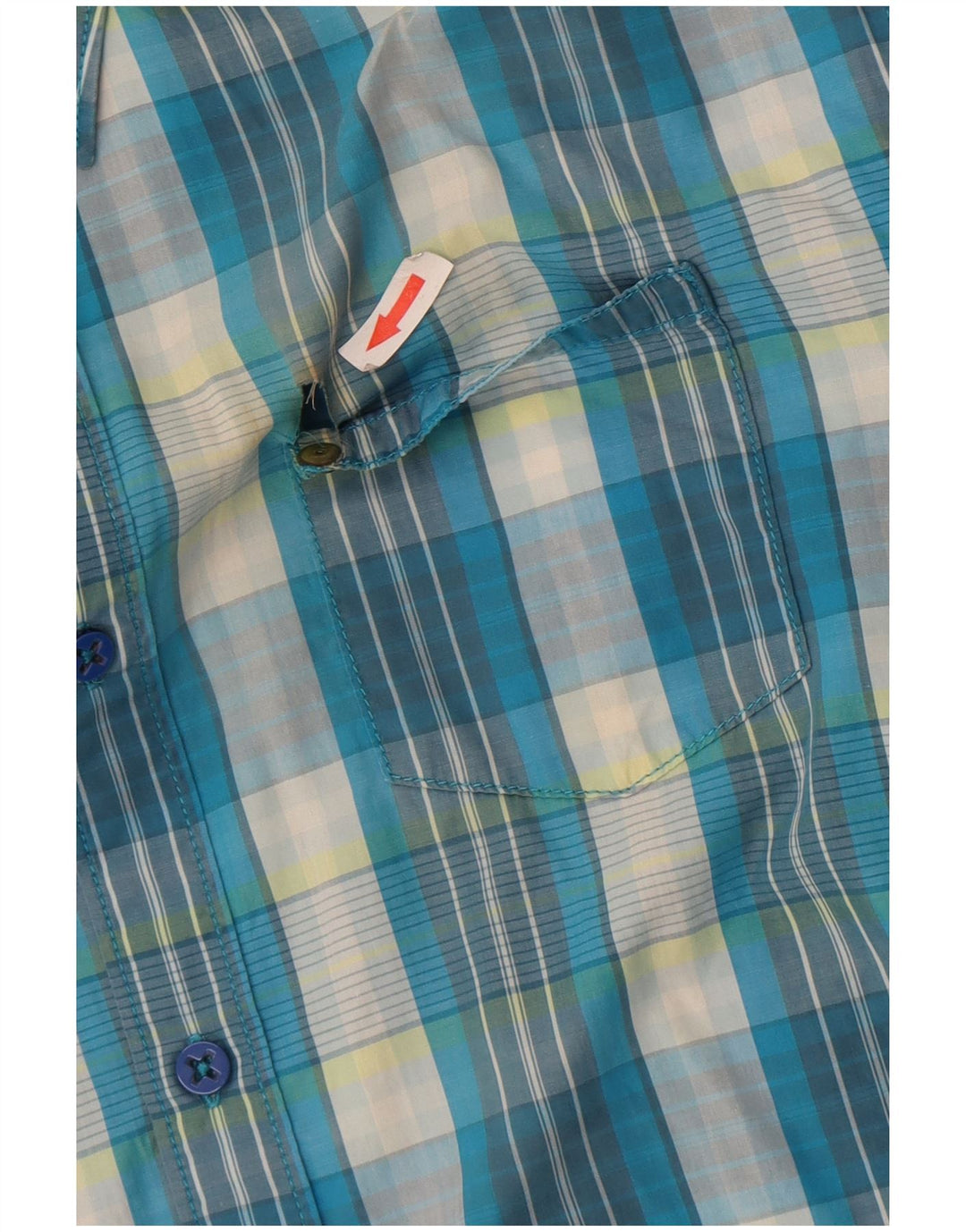 Ανδρικό κοντομάνικο πουκάμισο Lee XL Blue Check Cotton