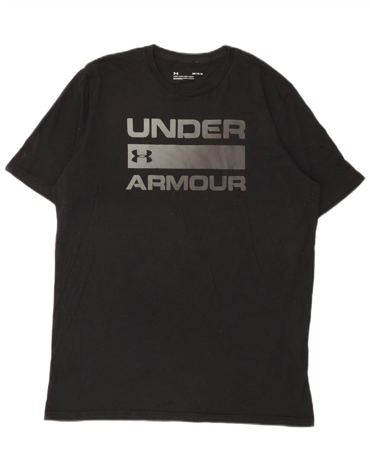 Ανδρικό γραφικό μπλουζάκι Under Armour Top Μεσαίο μαύρο βαμβακερό