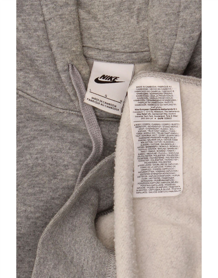 Ανδρικό φούτερ με κουκούλα NIKE, μεγάλο γκρι βαμβακερό