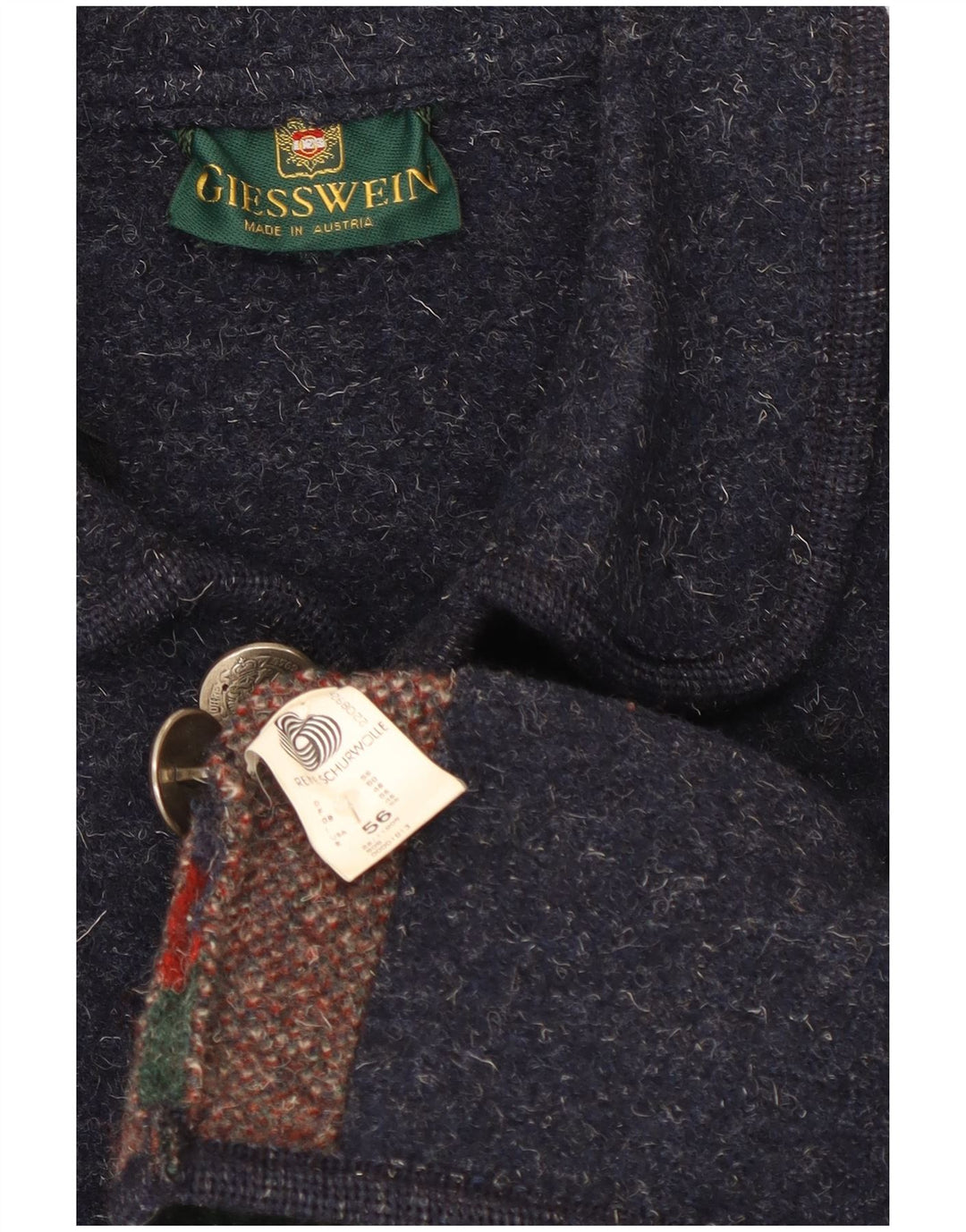 Giesswein Ανδρικό μπουφάν σακάκι με 5 κουμπιά EU 56 3XL Navy Blue Fair Isle Wool