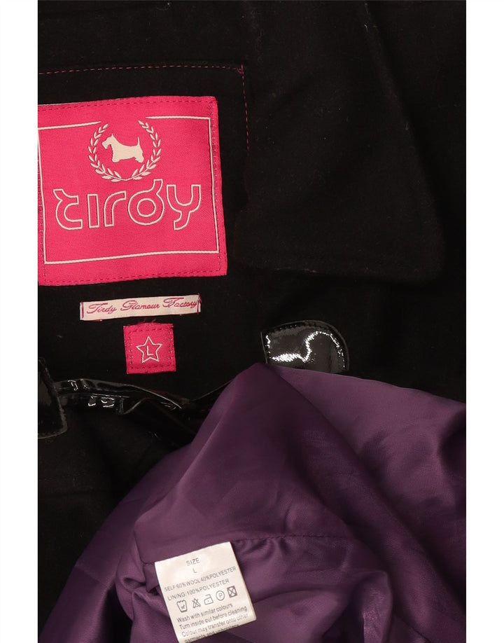 Tirdy γυναικείο παλτό Duffle UK 16 Large Black Wool
