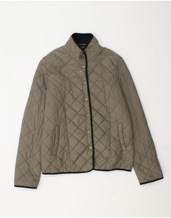 Γυναικείο καπιτονέ μπουφάν Jaeger UK 12 Medium Khaki Polyamide