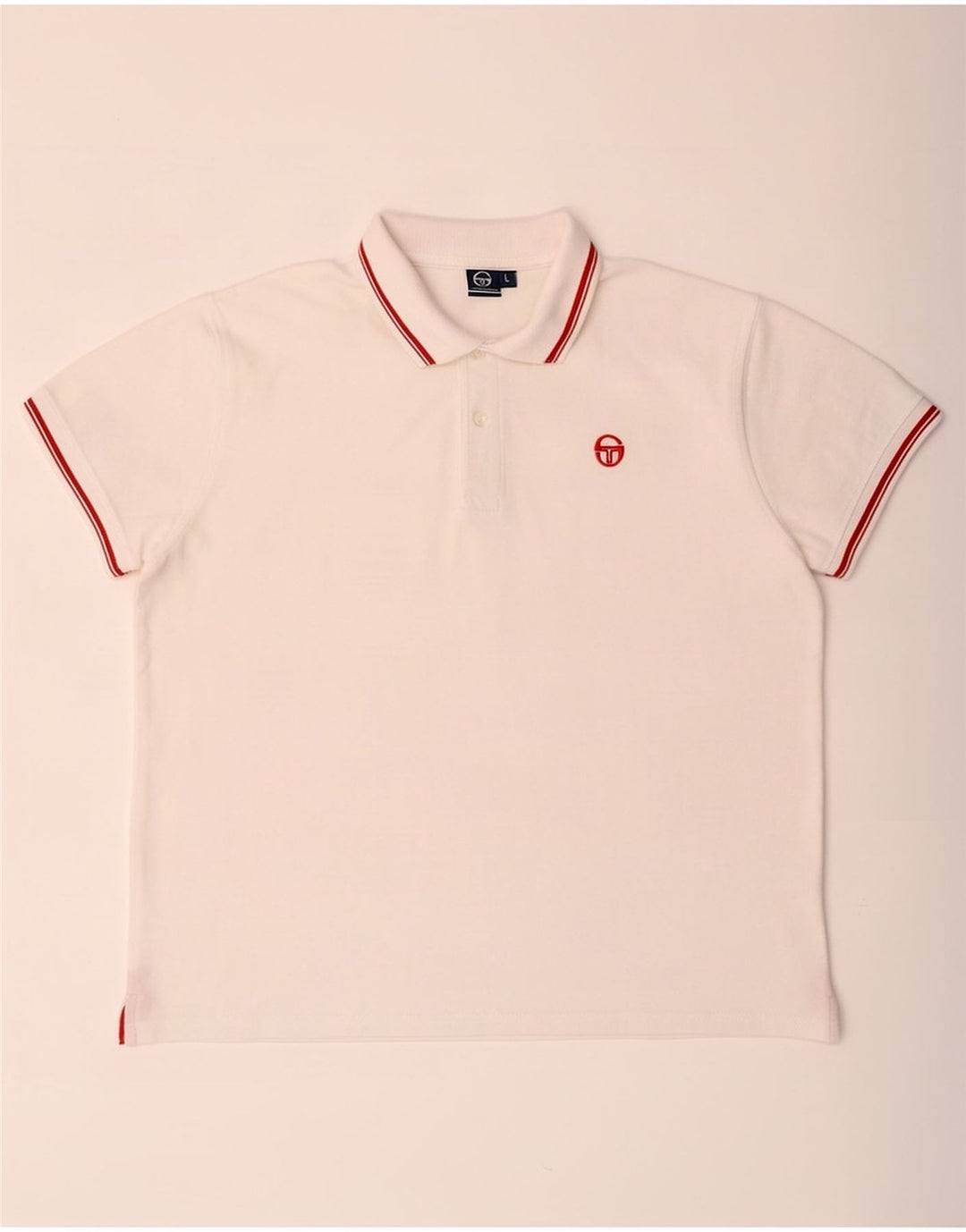 Sergio Tacchini Ανδρικό Πόλο Μπλουζάκι μεγάλο λευκό βαμβακερό