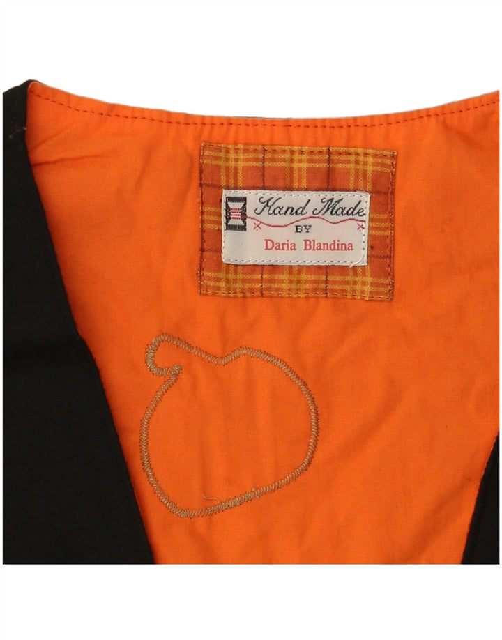 Γυναικείο γραφικό γιλέκο VINTAGE UK 12 Medium Black