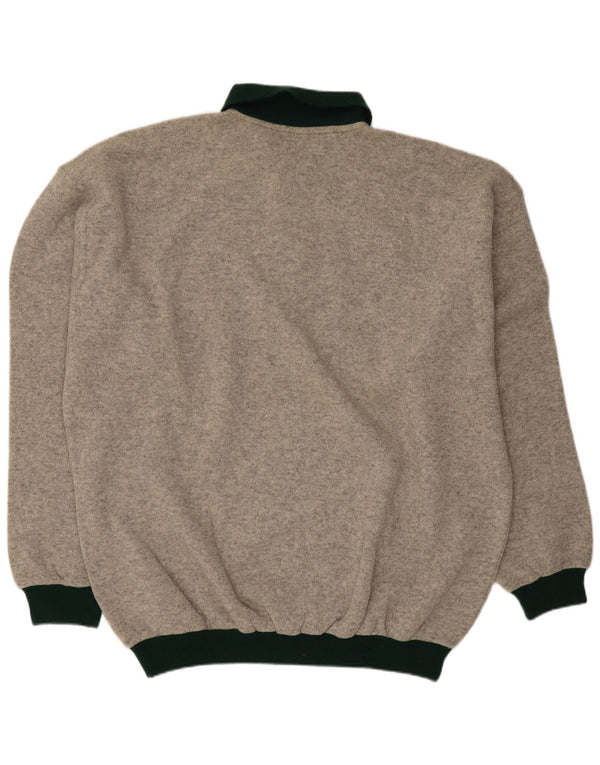 Pierre Cardin Mens Polo Neck Jumper Sweater IT 54 XL Grey Colourblock Wool