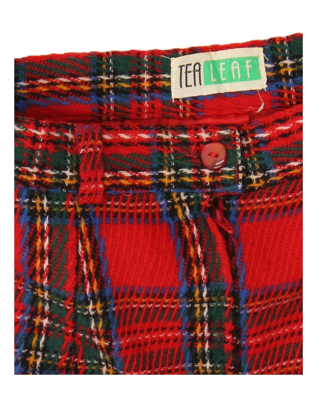 Vintage Γυναικεία Pencil Φούστα W24 Μικρό κόκκινο καρό