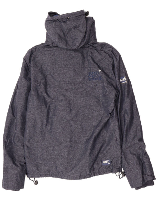 Superdry Ανδρικό Windcheater με κουκούλα Windbreaker Jacket UK 36 Small Navy Blue