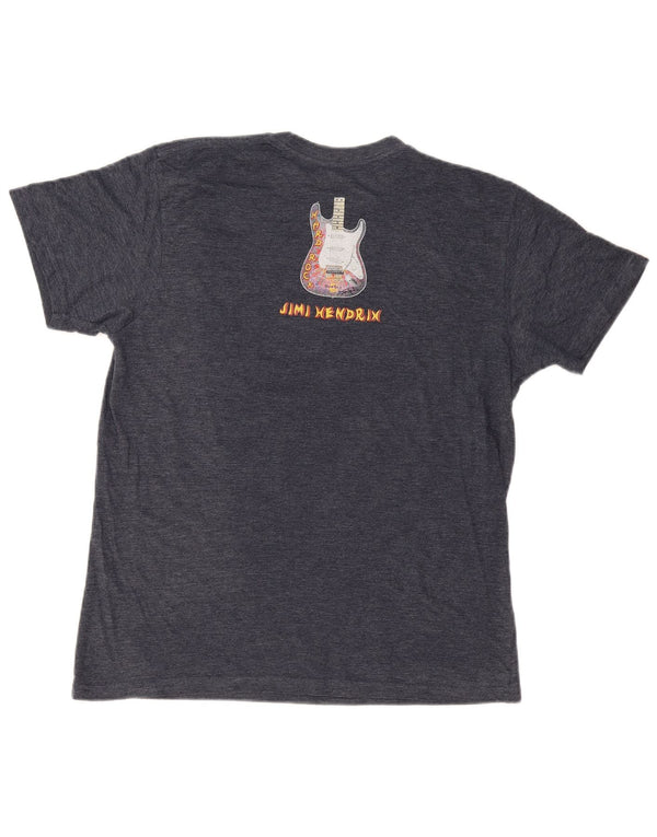 Hard Rock Cafe Ανδρικό γραφικό T-Shirt London Top Large Navy Blue Cotton