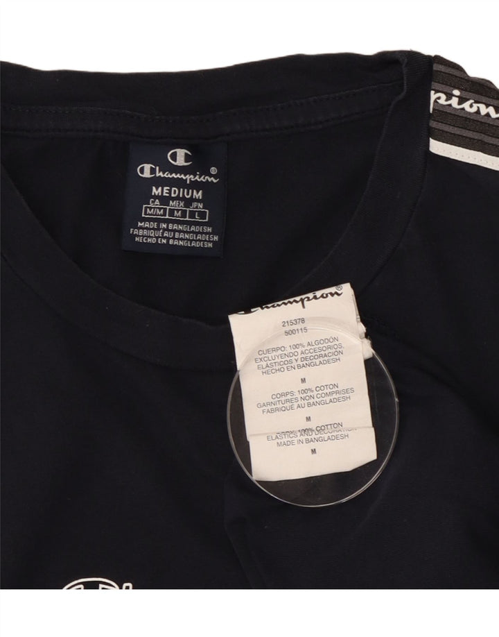 Ανδρικό γραφικό μπλουζάκι Champion Top Medium Navy Blue βαμβακερό