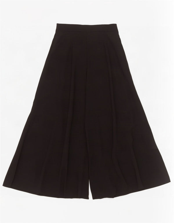 Zara Γυναικείο High Waist Flare Casual Παντελόνι Small W26 L26 Μαύρο Πολυεστέρα