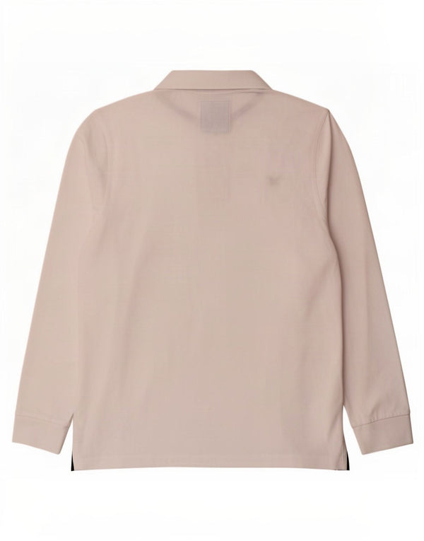 Crew Clothing Ανδρικό μακρυμάνικο πουκάμισο polo μεγάλο λευκό βαμβακερό