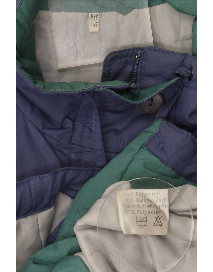Vintage γυναικείο υπερμεγέθη παλτό UK 14 Large Blue Polyester