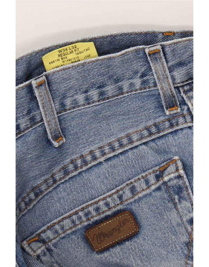 Ανδρικό τζιν ίσιο Wrangler Regular Fit W34 L32 Μπλε βαμβακερό