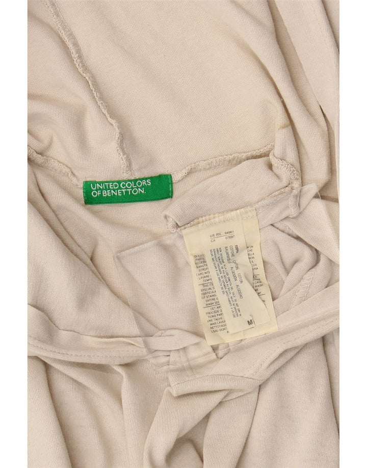 Ανδρικό μπλουζάκι Benetton με κουκούλα Μπλουζάκι από μεσαίο άσπρο βαμβακερό