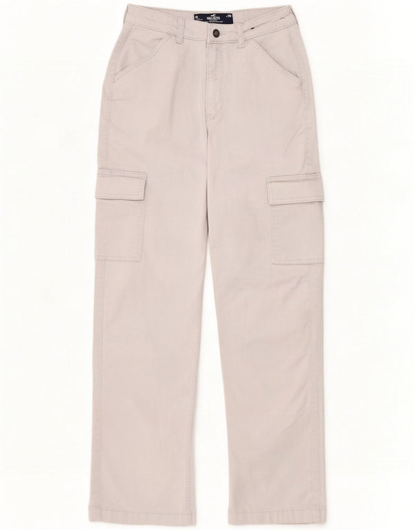 Hollister Womens Dad Ψηλόμεσο Παντελόνι Cargo US 0 XS W25 L29 Γκρι βαμβακερό