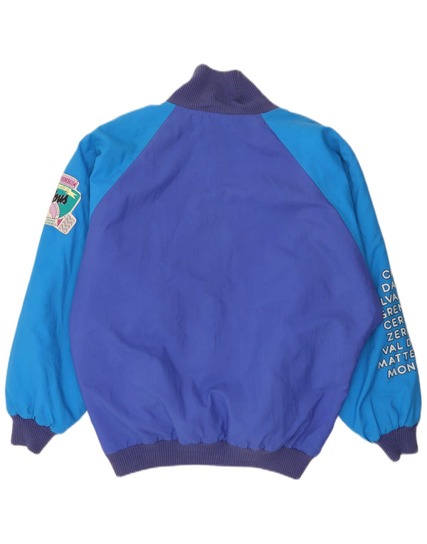 Ανδρικό Vintage Loose Fit Graphic Windbreaker Jacket UK 38 Medium Blue