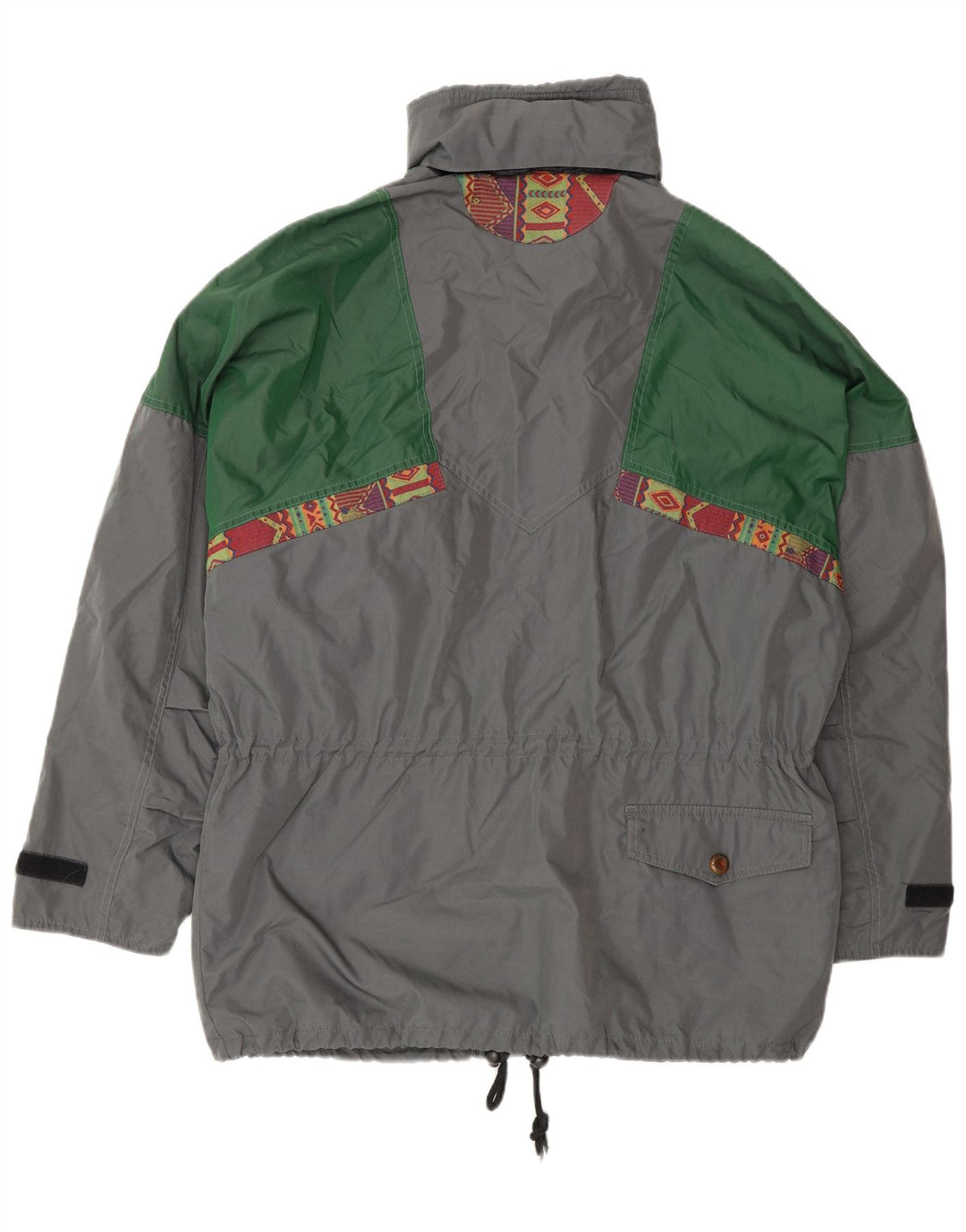 Vintage Ανδρικό κουκούλα Utility Jacket UK 38 Medium Grey Colorblock Polyester