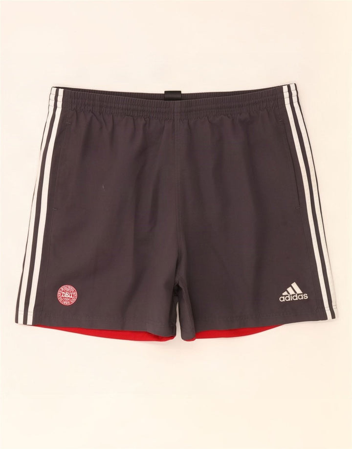 Ανδρικό αθλητικό σορτς Adidas 2XL γκρι χρώματος πολυεστέρας