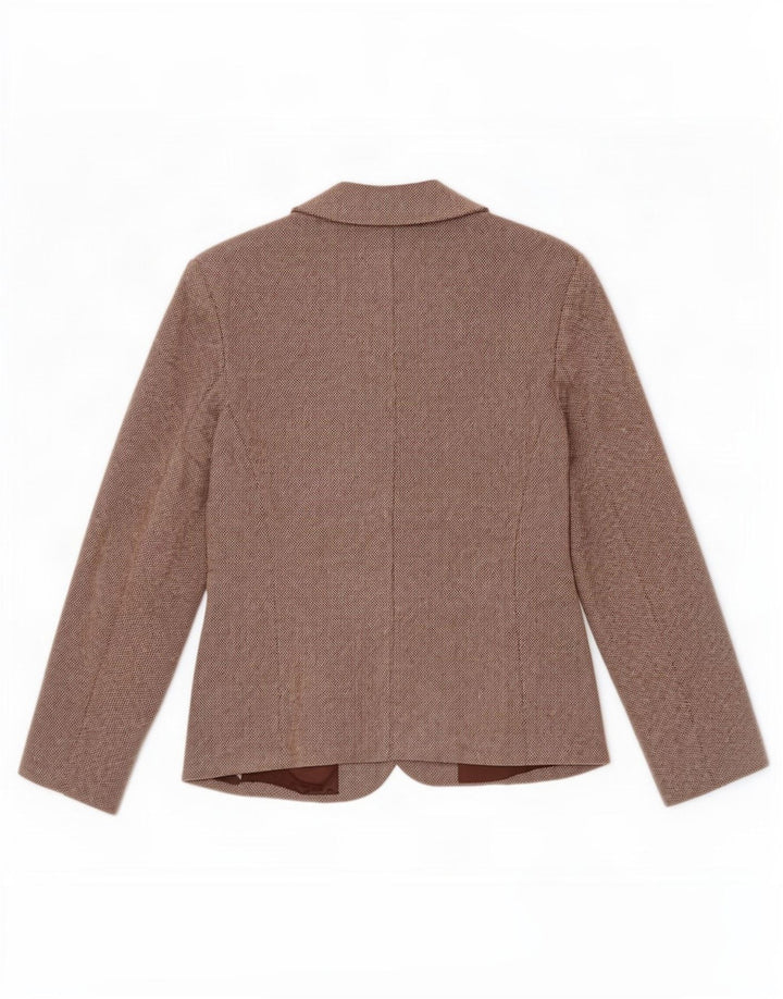 Benetton Γυναικείο Μπουφάν Blazer IT 42 Μαλλί μεσαίου καφέ