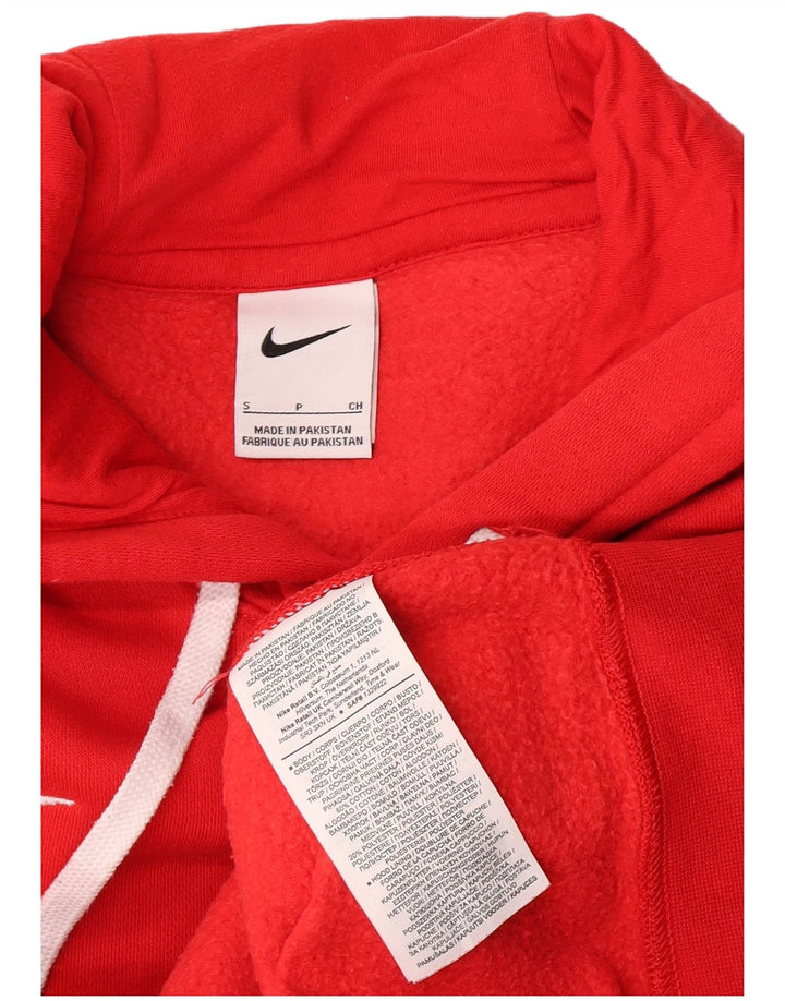 Ανδρικό μπλουζάκι με κουκούλα Nike, μικρό κόκκινο βαμβακερό