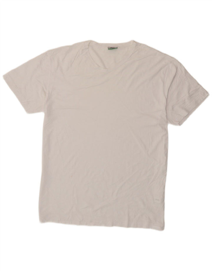 Ανδρικό T-Shirt Fila Top 2XL Λευκό βαμβακερό