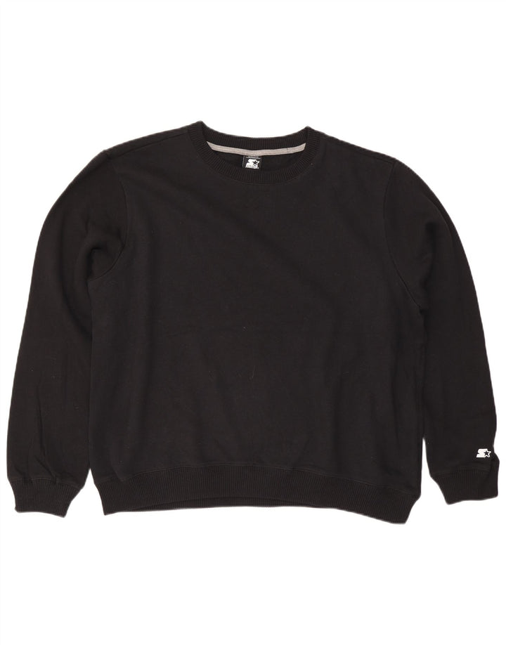 STARTER Γυναικείο φούτερ μεγάλου μεγέθους Jumper UK 18 XL Μαύρο βαμβακερό