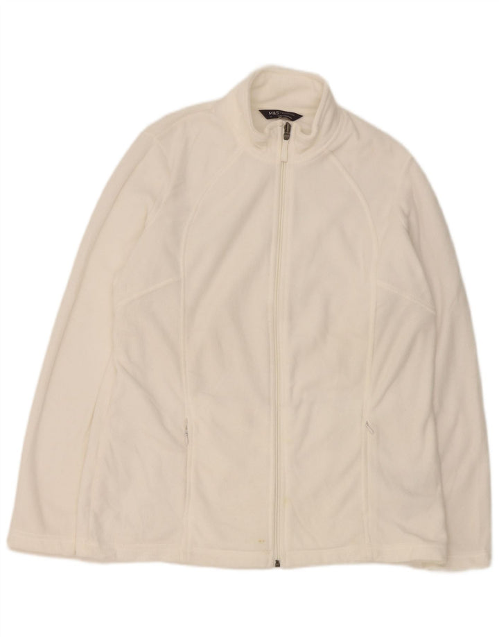 Marks & Spencer Γυναικείο Fleece Jacket UK 16 Large White Polyester