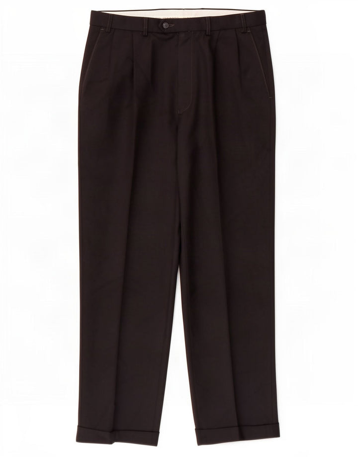 Ανδρικό ίσιο παντελόνι Marks & Spencer W36 L31 Navy Blue Polyester