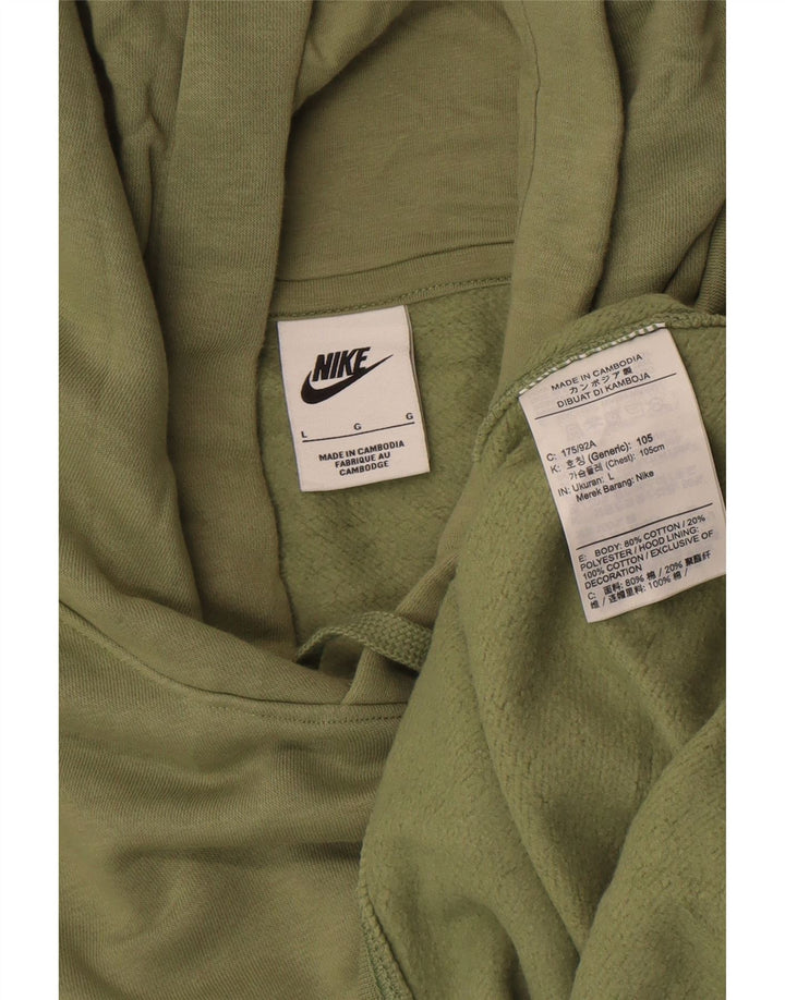 Ανδρική κουκούλα Nike, μεγάλο πράσινο βαμβακερό