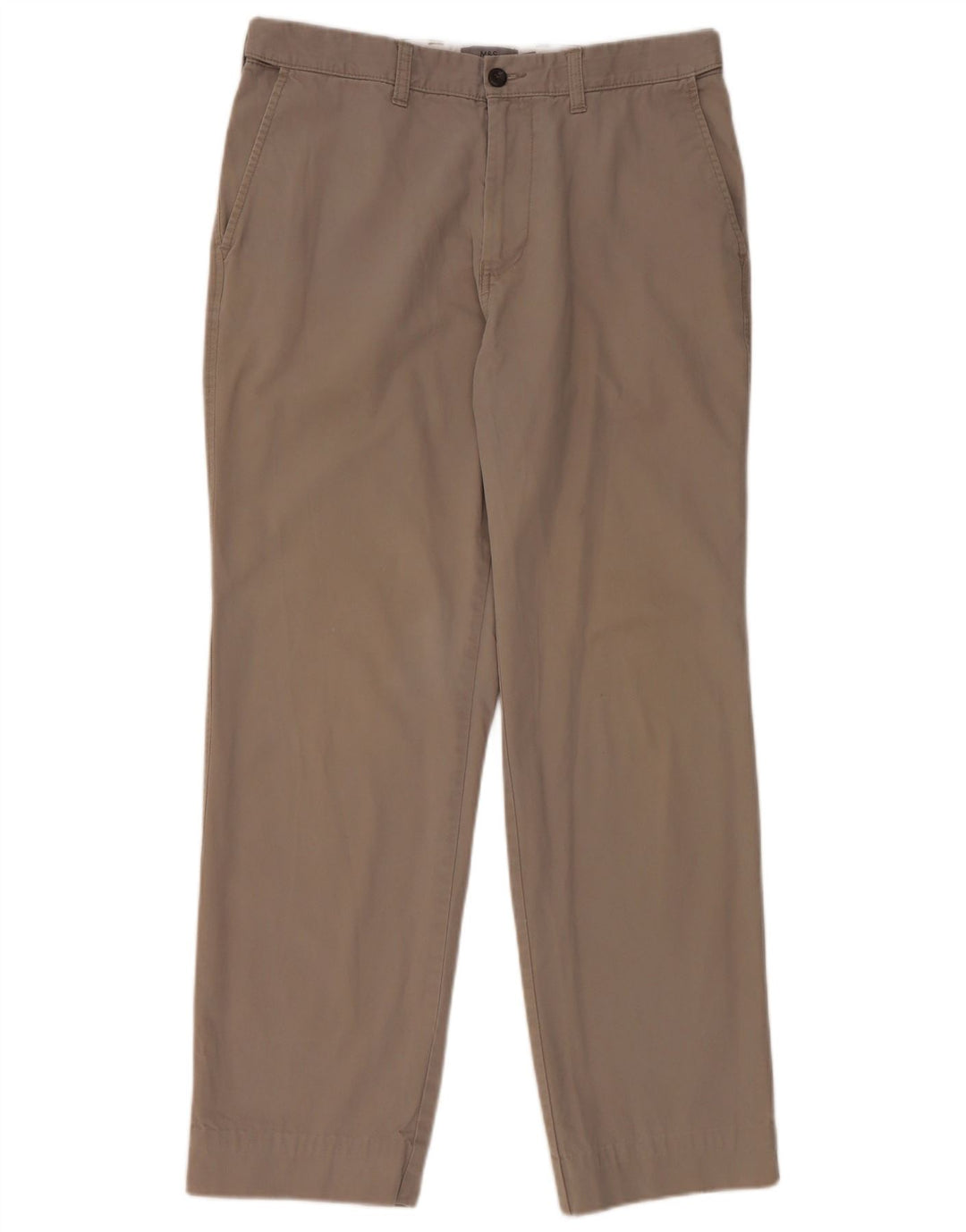 Marks & Spencer Γυναικείο κανονικό παντελόνι Chino W34 L29 Γκρι βαμβακερό