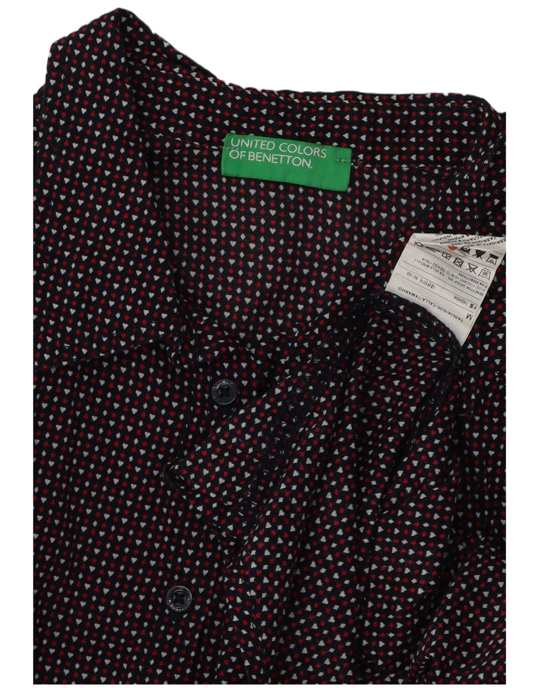 BENETTON Γυναικείο πουκάμισο Abstract Pattern UK 14 Medium πολύχρωμο βαμβακερό
