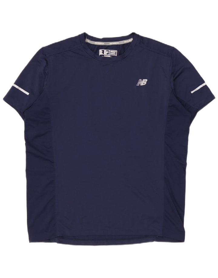 NEW BALANCE Ανδρικό T-Shirt Top Medium Navy Blue Polyester