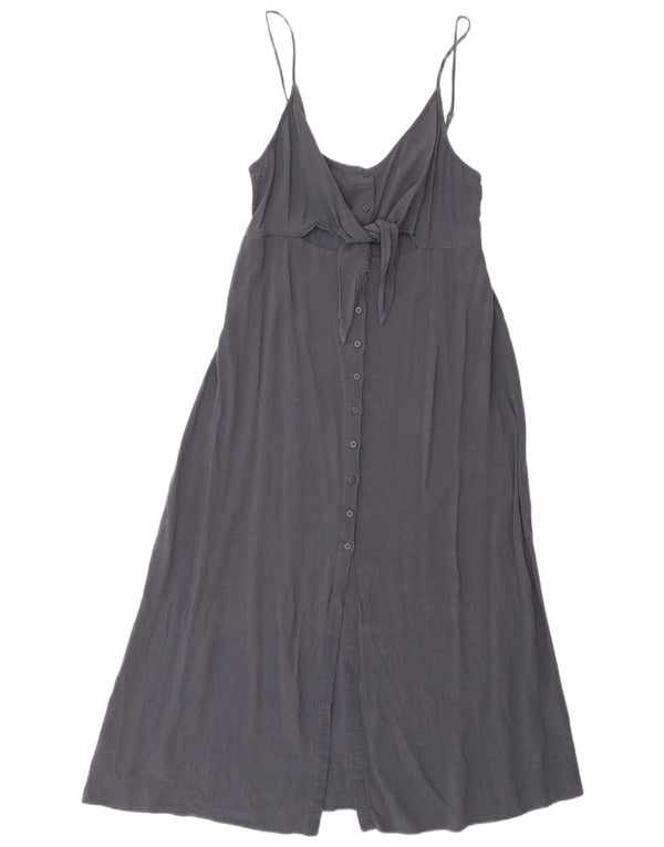 Topshop Womens Slip Dress UK 12 Medium Navy Blue Viscose