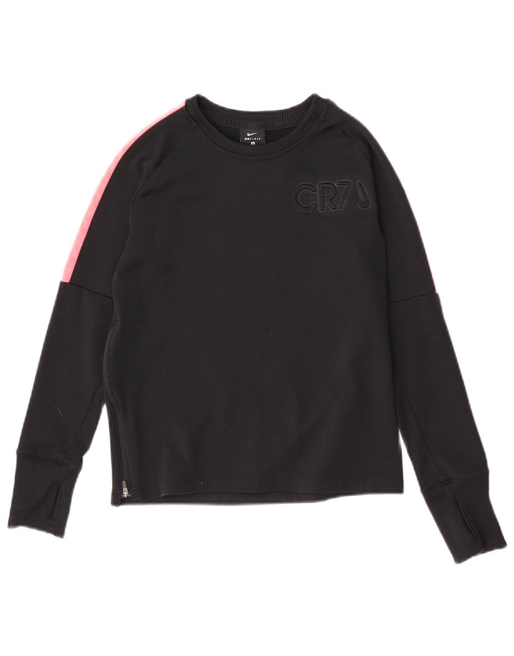 Γραφικό φούτερ Nike Boys Dri Fit Jumper 10-11 ετών Μεσαίο μαύρο