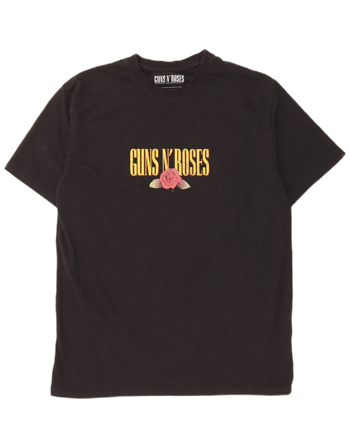 Ανδρικό γραφικό T-Shirt Pull & Bear Τοπ μεσαίο μαύρο πολυεστέρα