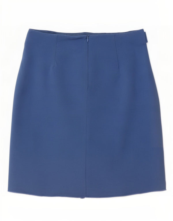 Γυναικεία ίσια φούστα M&Co UK 12 Medium W30 Blue Viscose