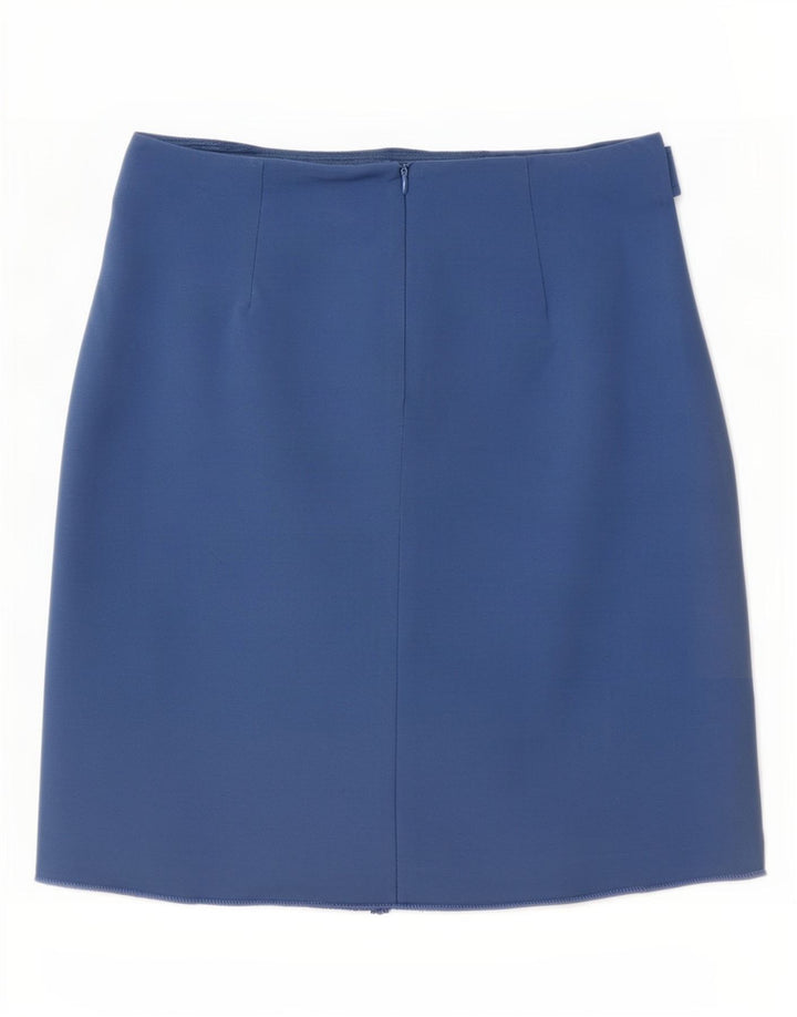Γυναικεία ίσια φούστα M&Co UK 12 Medium W30 Blue Viscose
