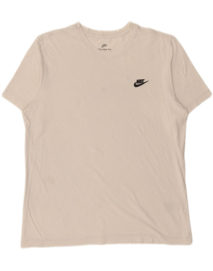 Ανδρικό T-Shirt NIKE Top μεγάλο λευκό βαμβακερό