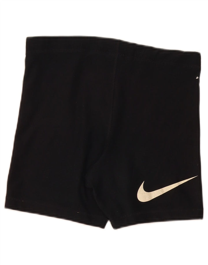 Γυναικεία γραφικά αθλητικά σορτς Nike Dri Fit US 4/6 από μικρό μαύρο πολυεστέρα