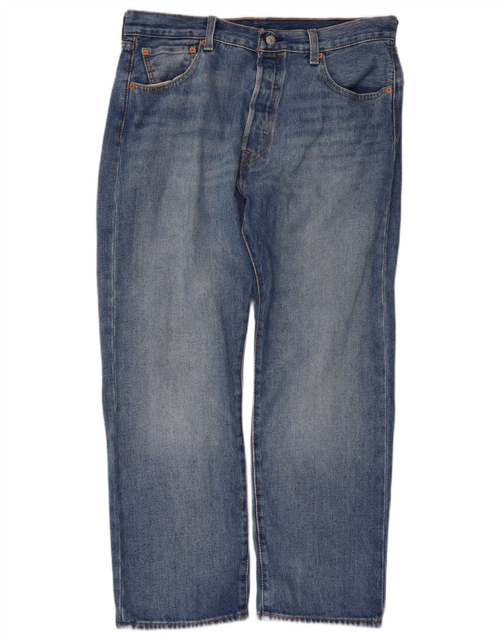 Levi's Mens 501 Straight Jeans W36 L27 Μπλε Βαμβακερό
