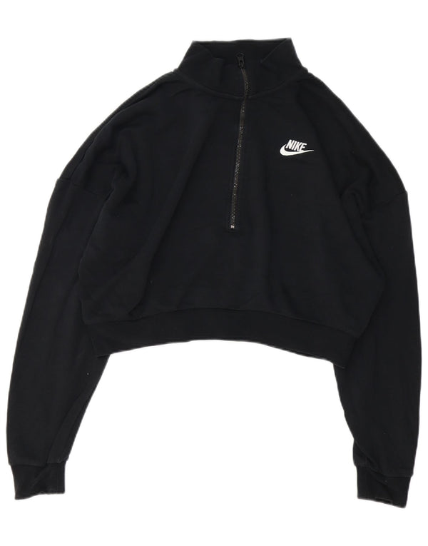 Γυναικείο φούτερ Nike με φερμουάρ με λαιμόκοψη Jumper UK 14 Μεσαίο μαύρο