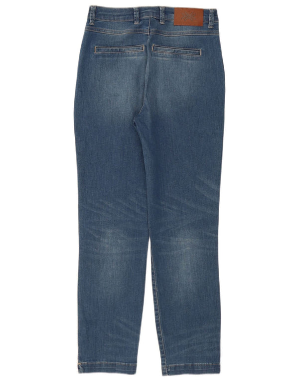 Benetton Γυναικεία Scarlett Straight Jeans UK 6 XS W26 L27 Μπλε βαμβακερό