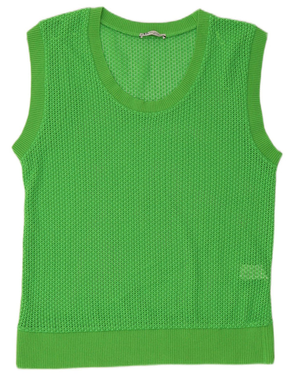 Zara Γυναικείο Γιλέκο Tank Top UK 14 Μεσαίο πράσινο βαμβακερό