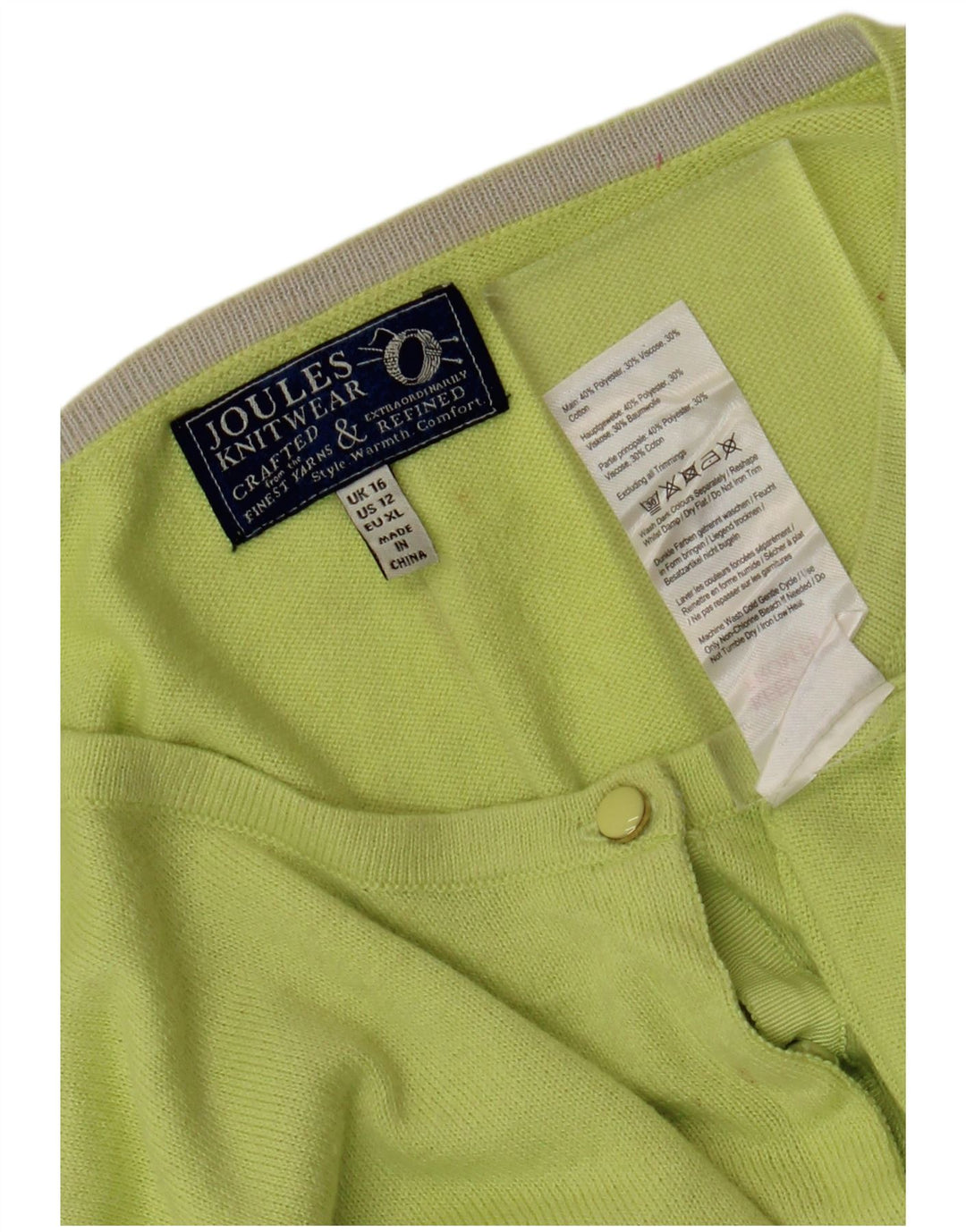 Γυναικεία ζακέτα JOULES UK 16 Large Green Polyester